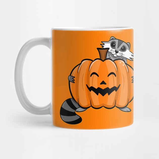 JACK-O-LANTERN RACCOON by roxiqt